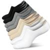 imagewernies No Show Socks Women Low Socks Non Slip Flat Boat Line 48 Pairs4 Pairs4 Colors