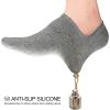 imagewernies No Show Socks Women Low Socks Non Slip Flat Boat Line 48 PairsBlack white grey