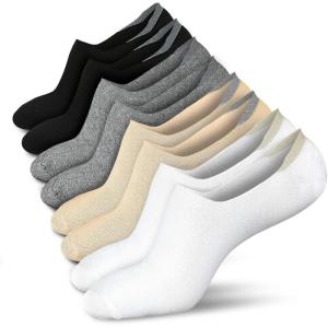 imagewernies No Show Socks Women Low Socks Non Slip Flat Boat Line 48 PairsMulticolor