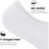 imagewernies 10 Pairs No Show Socks Men Low Cut Ankle Short Casual Thin Invisible Socks with Non Slip GripsWhite10 Pairs