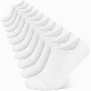 imagewernies No Show Socks Womens 10 Pairs Low Cut Ankle Socks with Non Slip Casual Invisible Liner Boat 5881110 Pairs White