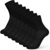 image:imagewernies Crew Socks for Women 8 Pairs  Soft Cotton Everyday Casual Socks  NoSlip Comfort Fit 8PackBlack8 Pairs