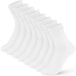 image:imagewernies Crew Socks for Women 8 Pairs  Soft Cotton Everyday Casual Socks  NoSlip Comfort Fit 8PackWhite8 Pairs